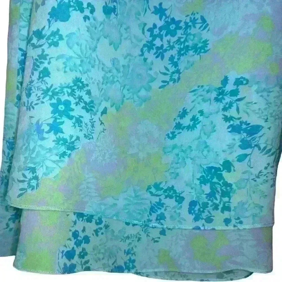 Jaclyn Smith Maxi Blue Floral Skirt - Picture 4 of 6